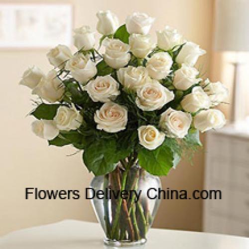 Ravishing 24 White Roses